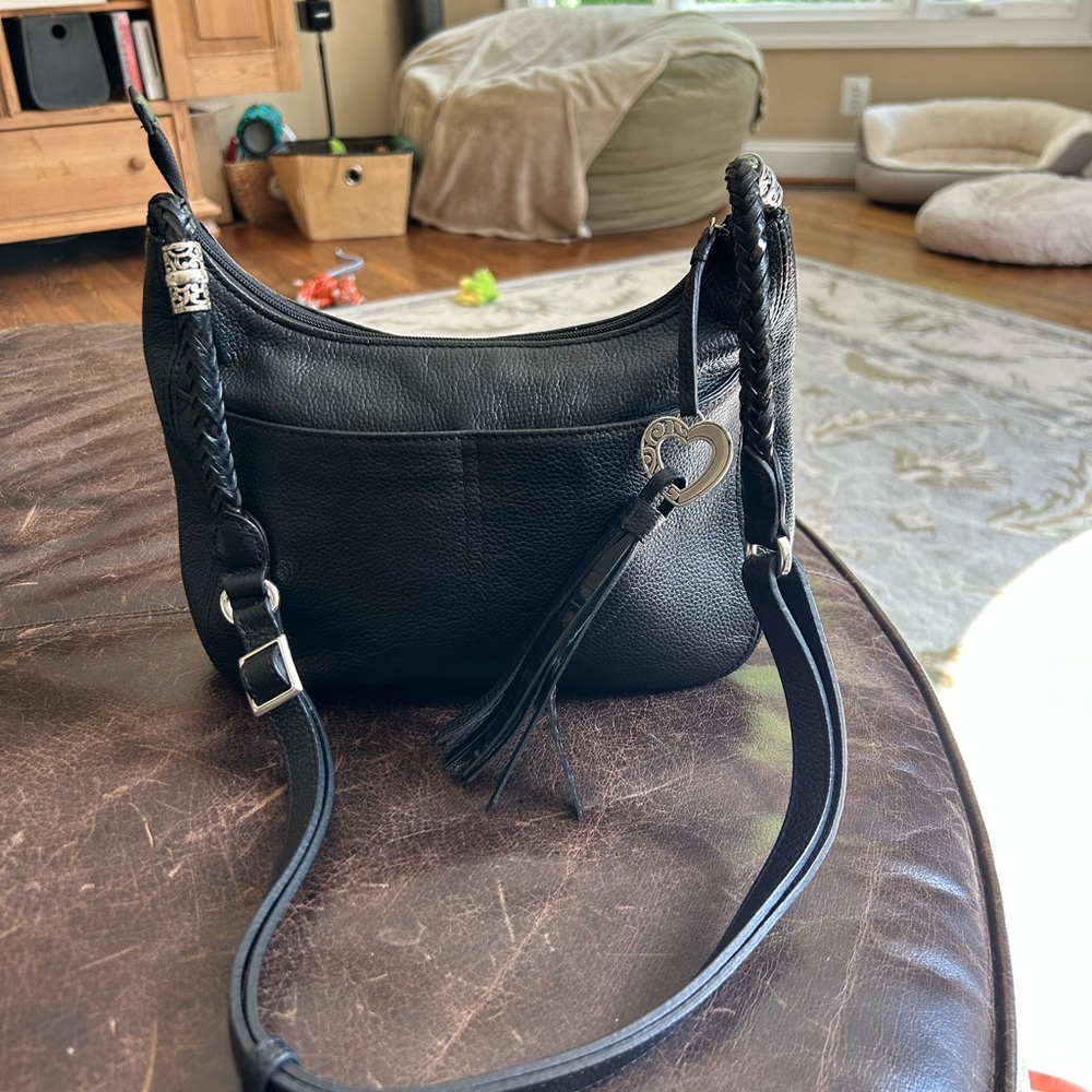 Brighton like new Black Leather Shoulder Bag